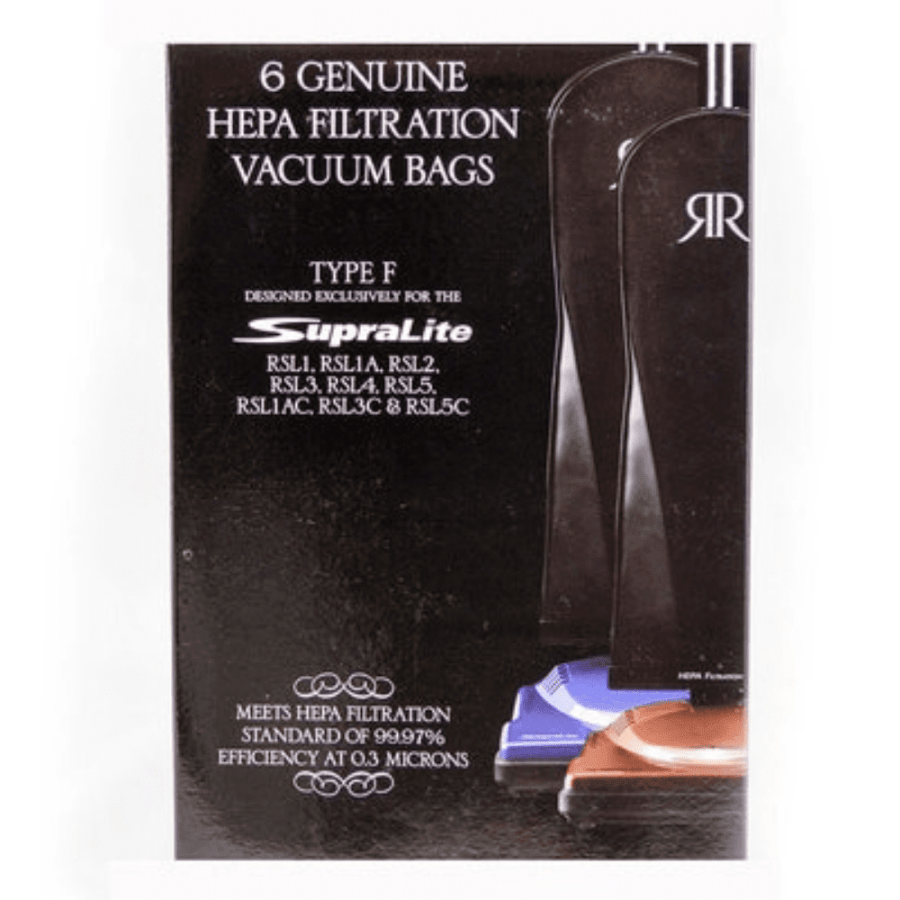 Riccar SupraLite Type F HEPA Vacuum bags (6-Pack)